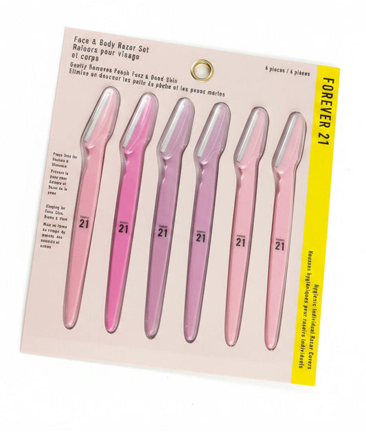Premium Razor 6‑Pack Eyebrow & Dermaplaning