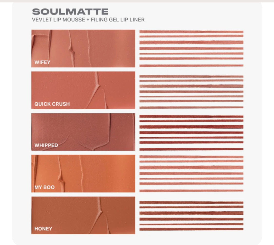 SOULMATTE VELVET LIP MOUSSE
$12.00