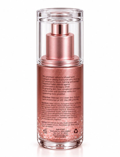 Skin Synergy -Korean   Collagen & Vitamin E Face Serum Plumping Moisturizing