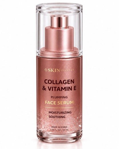 Skin Synergy -Korean   Collagen & Vitamin E Face Serum Plumping Moisturizing