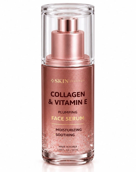 Skin Synergy -Korean   Collagen & Vitamin E Face Serum Plumping Moisturizing