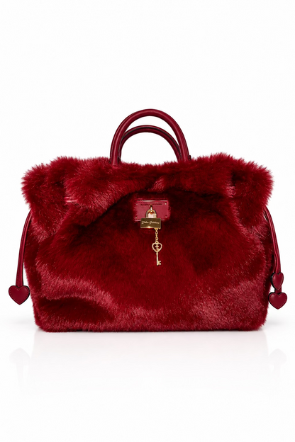 Juicy Couture Cranberry Juice Furry Fun Tote